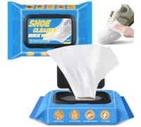 Toallitas para Zapatillas, 30 Piezas Toallitas Limpiadoras para Zapatillas, Limpiador Zapatillas Elimina las Manchas de Suciedad, Limpiador Zapatillas Blancas Eficaz en CueroAnte Nubuck y Tejido