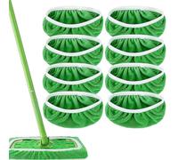 Toallitas reutilizables, 8 unidades Swi-ffer para mopa de suelo, reutilizables, juego de microfibra para mopa Swi-ffer mopa húmeda y seca