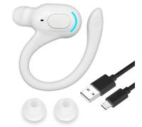Toaluea Auricular Manos Libres Bluetooth V5.2 Diseño 360° sobre Auriculares Inalambricos Telefono hasta 20h Mono Libres Oreja Cancelación de Ruido con Micrófono para iPhone Android PC Conducir Blanco