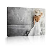 TOANGWALL Arte mural en lienzo gris Imagen de escena oceánica Imágenes de obras de arte Grandes carteles murales Pintura para dormitorio Decoración del salón 30x45cm