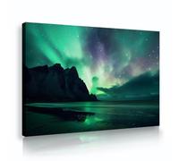 TOANGWALL Aurora Borealis Paisajismo Lienzo Arte mural Grabados modernos Mural moderno Grandes carteles de pintura Obras de arte Imagen para comedor Decoración del hogar 70x100cm