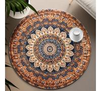 TOANGWALL Bohemi Round Rugs 60cm Mandala Medallion Vintage Pattern Throw Mat Cuff Antideslizante Lavable y Resistente a Manchas para Entrada al salón