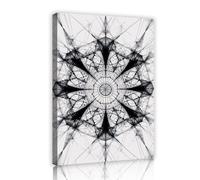 TOANGWALL Dibujo nórdico radial de lienzo arte mural gráfico único bocetos contemporáneos a tinta murales grabados para pasillos de apartamentos decoración interior 50x75cm