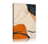 TOANGWALL Dibujos abstractos en tonos terrosos sobre lienzo pintura minimalista contemporánea imágenes bohemias grabados de arte mural moderno para decoración del salón 80x120cm