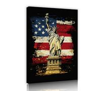 TOANGWALL Estatua moderna de la Libertad Bandera de EEUU Arte mural de pared Mural impreso de Nueva York Imágenes Póster para la entrada Decoración de la oficina 60x90cm