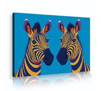 TOANGWALL Pintura estética de lienzo cebra Arte abstracto de animales en paredes Mural enmarcado sencillo Póster Impresión para la decoración del dormitorio principal 50x75cm