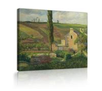TOANGWALL Rural Cabaña Colinas Lienzo Arte Pared Club Camille Pissarro La Ermita en Pontoise Pintura Obra Enmarcada para Restaurante Decoración 85x100cm