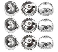 TOAOB 10 Piezas Tuercas de Pendientes Plata de Ley 925 Chapada en Plata Roscada Pendientes de Repuesto Cierres Tapón de Tope Posterior de 6 x 4.5mm para Hacer Joyería Bisutería