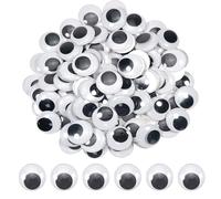 TOAOB 100 Piezas 40 mm Adhesivos Ojos Móviles Negros Talla Grande Redondos Ojos de Plástico Autoadhesivo Ojos de Seguridad Wiggle Eyes Utilizados para Manualidades de Scrapbooking Accesorios