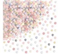 TOAOB 100 Piezas Cuentas de Piedra Natural Perlas de Morganit 4 mm Redondas Sueltas Piedras Semipreciosas para Hacer Collares Pulseras y Accesorios Joyería