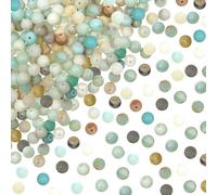TOAOB 100 Piezas Cuentas de Piedras Naturales Perlas de Amazonita 8 mm Redondas Sueltas Piedras Semipreciosas para Hacer collares Pulseras y Accesorios Joyería