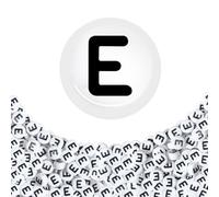TOAOB 100 Piezas Cuentas Letras de Blancas para Pulseras 4x7mm con letras E Acrílico Plano Redondo Negra Letra Abalorios para Collares Bisutería