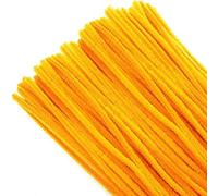 TOAOB 100 Piezas de Línea Chenilla Limpiapipas Amarillo Dorado Claro de 30 cm de Largo y 6 mm de Ancho para Manualidades y Decoración Creación de Bricolaje