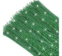 TOAOB 100 Piezas Limpiapipas Brillante Alambre de Chenilla Verde Limpia Pipas para Manualidades Pipe Cleaners 30cm x 6mm para Decoraciones y Actividades Creativas