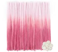 TOAOB 100 Piezas Limpiapipas de Pipas Gradiente Rosa Alambre de Chenilla 30 cm de Largo para Manualidades de Bricolaje y Proyectos de Arte Decoración del Hogar