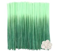 TOAOB 100 Piezas Limpiapipas de Pipas Gradiente Verde Alambre de Chenilla 30 cm de Largo para Manualidades de Bricolaje y Proyectos de Arte Decoración del Hogar
