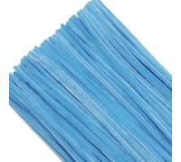 TOAOB 100 Piezas Limpiapipas Manualidades de Chenilla de Azul Claro Pipe Cleaners 30cm de Largo de Ancho para Manualidades y Decoración Creación de Bricolaje