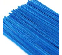 TOAOB 100 Piezas Limpiapipas Manualidades de Chenilla de Color Azul del Lago Pipe Cleaners 30cm de Largo de Ancho para Decoración Creación de Bricolaje