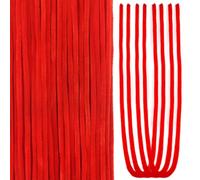 TOAOB 100 Piezas Limpiapipas Manualidades Rojo de 60 cm x 6 mm Línea Chenilla Limpia Pipas para Decoración Creación de Bricolaje