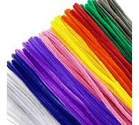 TOAOB 100 Piezas Línea Chenilla Limpiapipas 10 Colores Oscuros de 30 cm de Largo y 6 mm de Ancho para Manualidades y Decoración