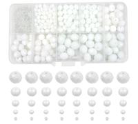 TOAOB - 1000 cuentas espaciadoras facetadas de cristal blanco de 2 mm, 4 mm, 6 mm, 8 mm, 10 mm, para hacer joyas, proyectos de manualidades