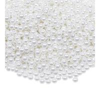 TOAOB 1000 Piezas Perlas Plastico de 5 mm Redondos Abalorios Sueltos de Blanco Cuentas de Acrílico Perlas de Imitación para Bisuteria Hacer Pulseras Collares Joyas