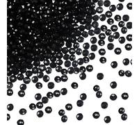TOAOB 1050 perlas negras de 6 mm para pulseras, cuentas facetadas, transparentes, redondas, cuentas de cristal facetadas, collar y pendientes, fabricación de joyas