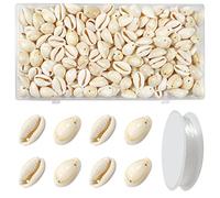 TOAOB 120 Piezas Perlas de Conchas Naturales 16mm a 18mm de Perlas Blanco Cuentas de Conchas de mar Decoracion para Manualidades Pulseras Collares Bisutería