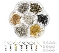 TOAOB 140 Piezas Ganchos para Pendientes Multicolor de 18 mm Pendientes de Anzuelo de Pescado Utilizado para Accesorios de Bricolaje Hacer Joyería