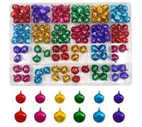 TOAOB 162 Piezas Cascabeles Pequeños para Manualidades de Campanas Coloridos 12 mm y 14 mm para Manualidades de Bricolaje Decoraciones Creativas Cumpleaños Navidad Bisutería