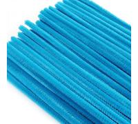 TOAOB 200 Piezas Chenilla Limpiadores Pipas Azul Cielo de Color 30 cm de Largo y 6 mm de Ancho para Manualidades y Decoración del Hogar