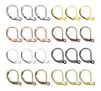 TOAOB 200 Piezas Ganchos de Francé para 8 Colores Pendientes de Cobre 10x15 mm Hipoalergenicos Cierre de Palanca para Hacer Accesorios de Joyería Fabricación