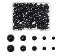 TOAOB 200 Piezas Ojos de Seguridad para Amigurumi con Arandelas 4 a 10 mm Ojos de Plástico Negro Semicircular Manualidades para Hacer Muñecas de Crochet Tejer Animales