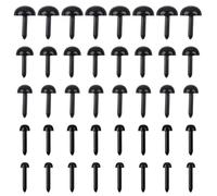 TOAOB 200 Piezas Ojos de Seguridad para Amigurumi Mini Ojos Manualidades de Plástico Negro 3 a 8 mm para Hacer Muñecas Tejer Animales de Crochet