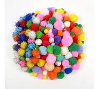 TOAOB - 300 pompones de 10 mm a 30 mm, varios pompones esponjosos, bolas peludas multicolor para manualidades y decoraciones