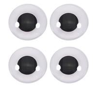 TOAOB 4 Piezas Ojos Móviles 10 cm Negros Grande Redondos Ojos de Plástico Autoadhesivo Wiggle Eyes para Manualidades de Scrapbooking Accesorios