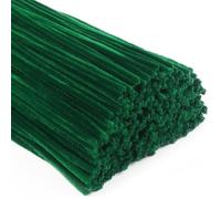 TOAOB 400 Piezas Chenilla Limpiadores Pipas de Color Verde 30 cm de Largo y 6 mm de Ancho para Manualidades y Decoración del Hogar