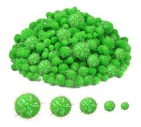 TOAOB 400 Piezas Pompones para Manualidades de Verdes Iridiscentes 10 a 30 mm Pompones de Peluche Esponjoso para Creativas Decoración Guirnaldas y Borlas