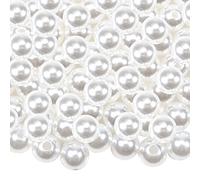 TOAOB 60 perlas de cristal blancas perlas sintéticas redondas para rellenar jarrones perlas para fabricación de joyas, perlas de imitación de 12 mm para collares, pulseras, joyas y manualidades