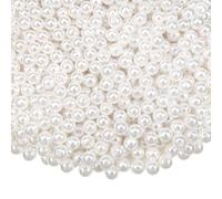 TOAOB 750 Perlas Blancas Redondas de 8 mm para Rellenar Jarrones, Perlas para Hacer Joyas, Collares, Pulseras y Manualidades