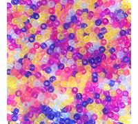 TOAOB 900 Piezas Cuentas de Pony Perlas que Cambian de Color UV Cuentas Acrílicas 6 x 8 mm para Hacer Manualidades de Joyería Accesorios de Pulseras Collares