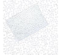 TOAOB Cuentas para Pulseras 3 mm 1500 Blanco Perlas de Vidrio de Semillas Pequeñas Cuentas de Vidrio Set 50 Gramos Perlas de Cristal para DIY Pulsera Collar Artesanía Fabricación de Joyas