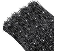 TOAOB Limpiador de Pipas Flash 100 Piezas Alambre de Chenilla Negro de Color 30 cm Largo y 6 mm Ancho para Manualidades y Decoración Creativa Bricolaje