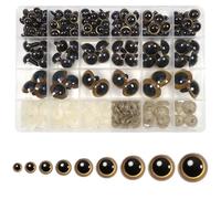 TOAOB - Ojos de seguridad de plástico dorado con arandelas de 8 mm a 24 mm