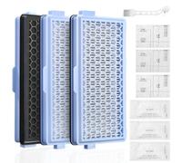Toaren 3 Juegos Filtros de Repuesto Compatibles para Aspiradoras Miele Compact C1&C2,Complete C2&C3,S8340,3 Filtros HEPA con 1 Cepillo de Limpieza para las series S4000,S5000,S6000&S8000