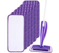 Toaren 6 Mopa de Microfibra Compatible para Swiffer WetJet 30x14cm,Microfiber Mop Pads Panno Ricambio,Microfibra Pavimenti Mop Pad Ricambio Panno,Recambios mopa Reutilizables para Húmedos y Secos viol