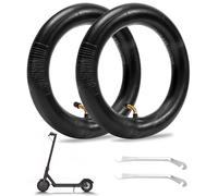 Toaren Cámara de Aire 10 Pulgadas,10x2 Cámaras Aire Reforzadas,10 Pulgadas Neumáticos Interiores con Válvula 45° con 2 Palo de Neumático para Scooter Eléctrico Xiaomi Cámaras Aire para Cochecito Bebé