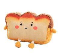 Toast Bread Pillow, Funny Food Plush Cushion with Hand Pocket, Soft and Cozy Toast for Kids, Adults, Girls, Boys, Decorative Sofa Pillow for Napping, 13.78x9.84x5.91 Inches