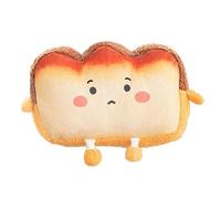 Toast Bread Pillow, Soft Plush Toast Cushion with Hand Pocket, 13.78x9.84x5.91inches Adorable Cotton Comfortable Cozy Funny Food Plush Toy for Kids, Adults, Girls, and Boys