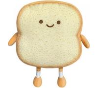 Toast Bread Shape Plush Toy Pillow, Stuffed Plush Toast Sofa Pillow, Kids Adult Home Bedroom Decor (Gold)